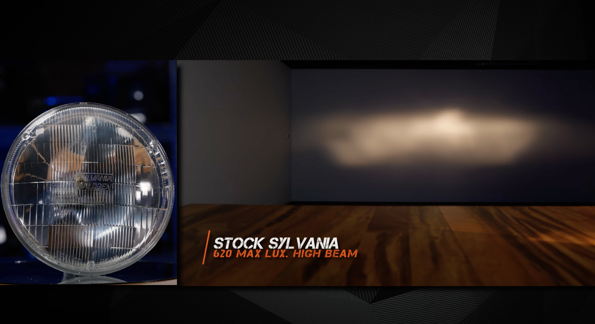 Stock Sylvania Comparison Test Motorcycle Jeep Wrangler 7-Inch Round LED Headlight