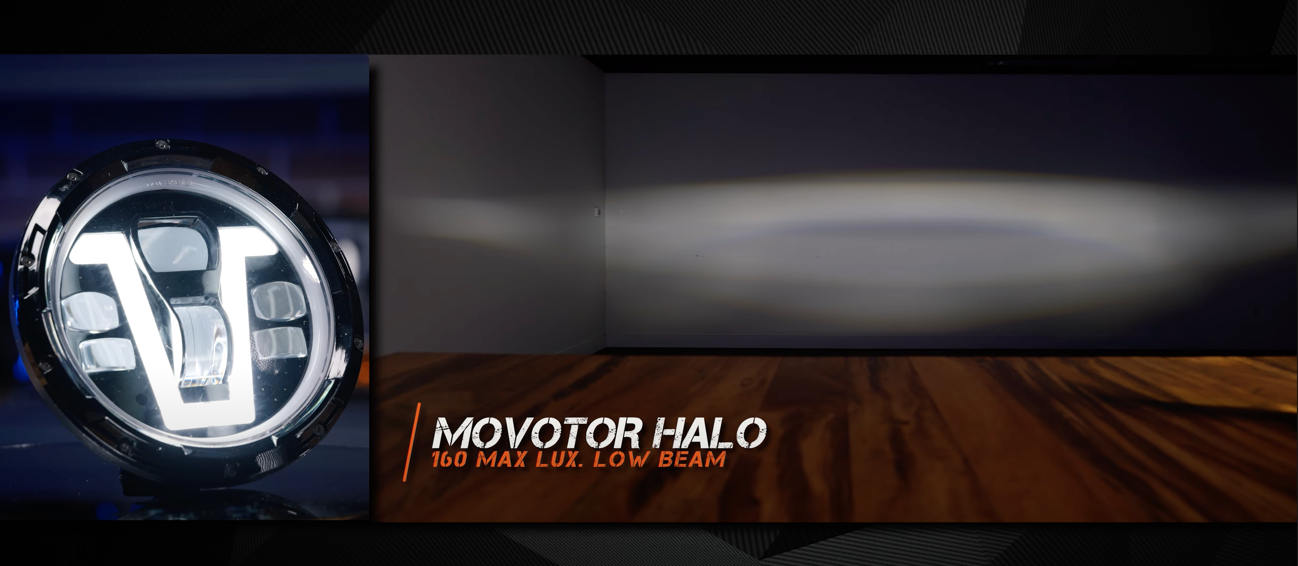 Movotor Halo Sealed Beam Comparison Test Motorcycle Jeep Wrangler 7-Inch Round LED Headlight