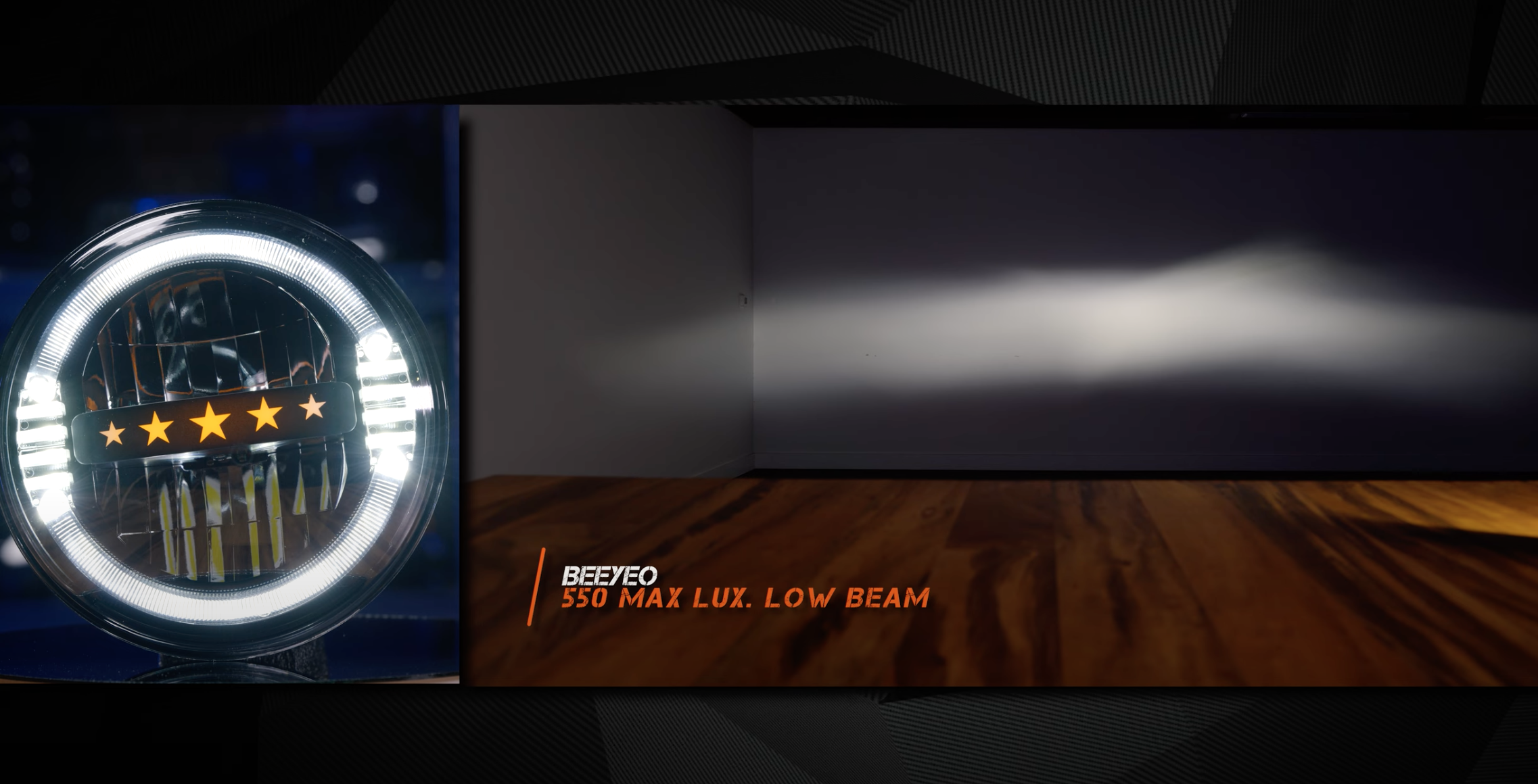 Beeyeo 7-inch Headlight Comparison Test Motorcycle Jeep Wrangler 7-Inch Round LED Headlight
