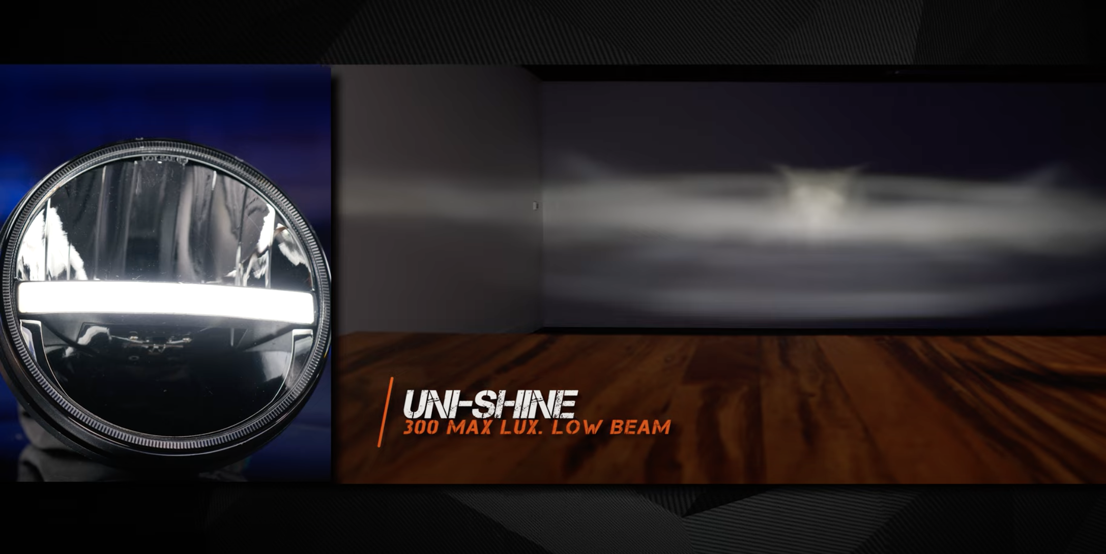 Uni-shine Comparison Test Motorcycle Jeep Wrangler 7-Inch Round LED Headlight