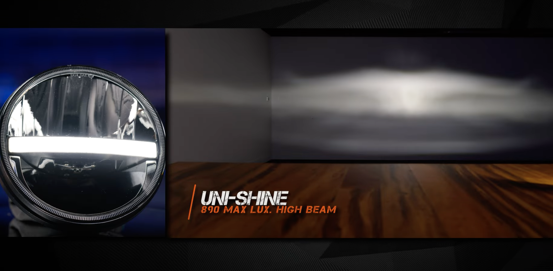 Uni-shine Comparison Test Motorcycle Jeep Wrangler 7-Inch Round LED Headlight