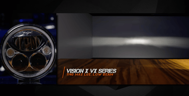 Vision X VX Series Comparison Test Motorcycle Jeep Wrangler 7-Inch Round LED Headlight