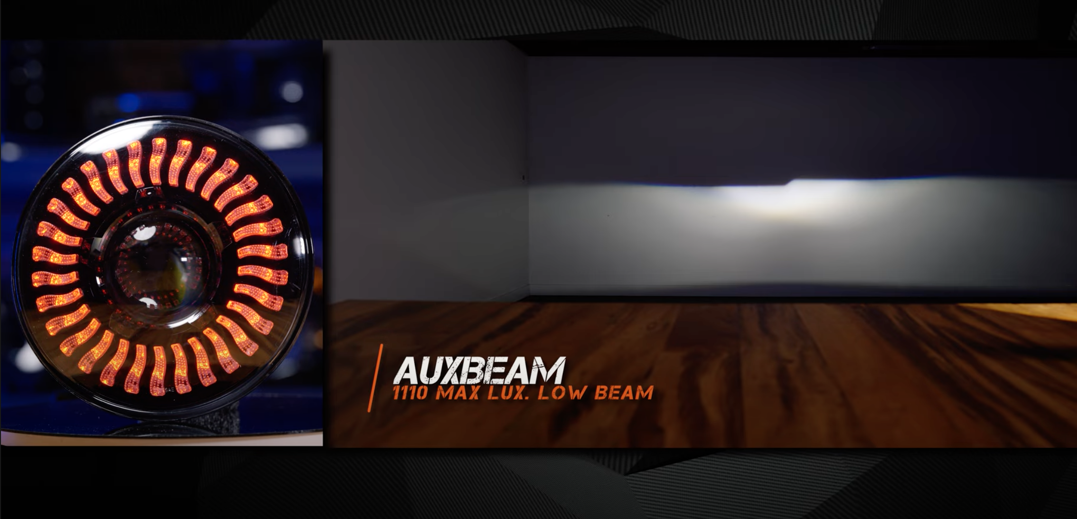 Auxbeam Comparison Test Motorcycle Jeep Wrangler 7-Inch Round LED Headlight