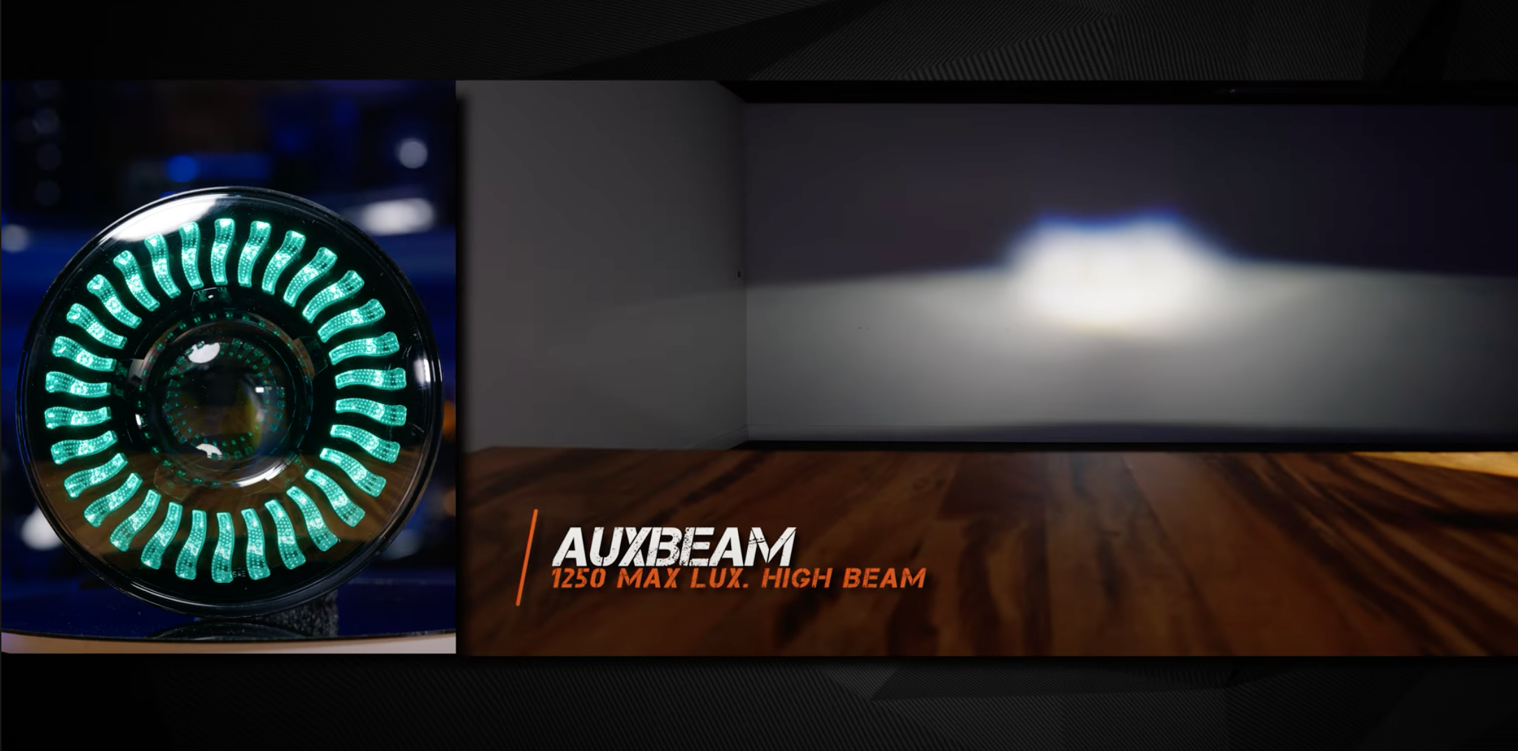 Auxbeam Comparison Test Motorcycle Jeep Wrangler 7-Inch Round LED Headlight