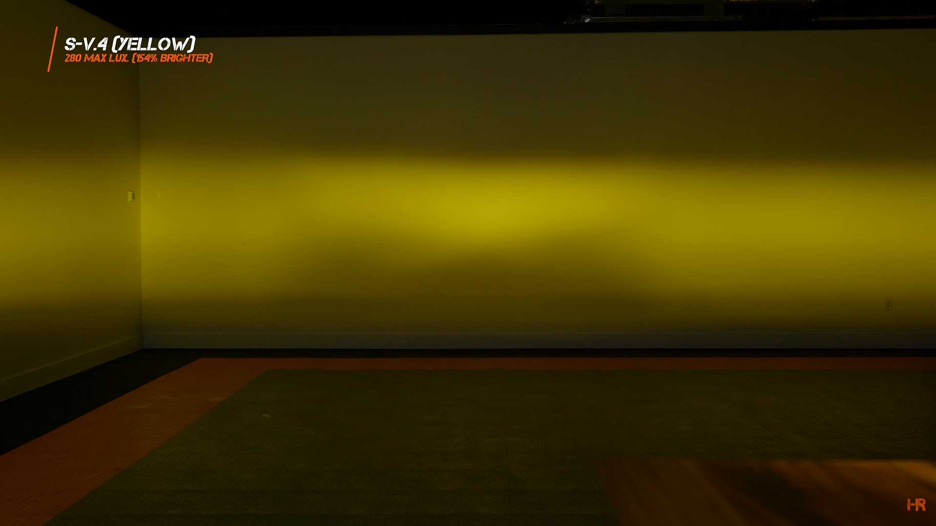 S-V.4 Yellow LED fog light beam pattern.