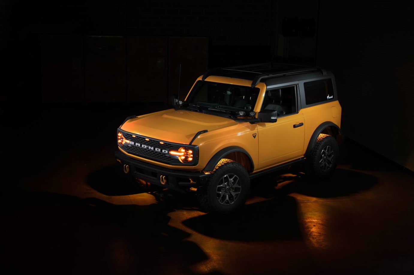 2020-ford-bronco-is-shown-in-a-dark-room